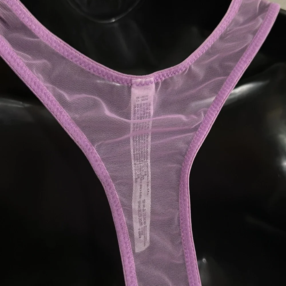 Free People Intimately Stay With Me Bralette Purple Lilac Lace Bra Mesh Large